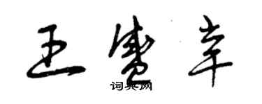 曾慶福王盛辛草書個性簽名怎么寫