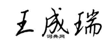 王正良王成瑞行書個性簽名怎么寫