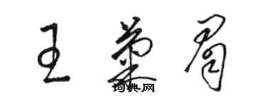 駱恆光王菊眉草書個性簽名怎么寫