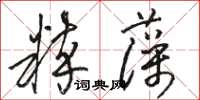駱恆光粹藻草書怎么寫