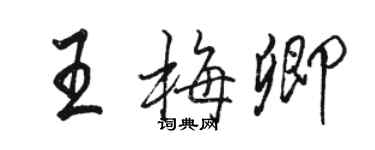 駱恆光王梅卿行書個性簽名怎么寫