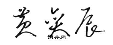 駱恆光黃奕辰草書個性簽名怎么寫