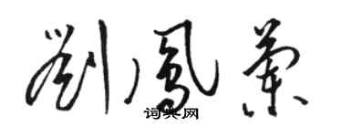駱恆光劉鳳蘭草書個性簽名怎么寫