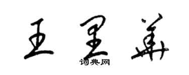 梁錦英王里華草書個性簽名怎么寫