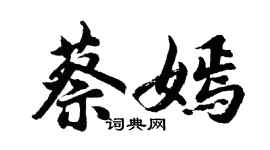 胡問遂蔡嫣行書個性簽名怎么寫