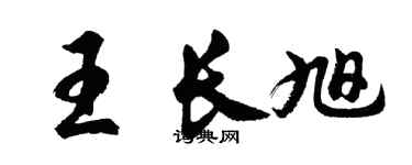 胡問遂王長旭行書個性簽名怎么寫