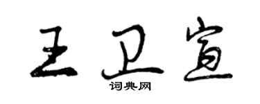 曾慶福王衛宣行書個性簽名怎么寫