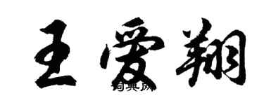 胡問遂王愛翔行書個性簽名怎么寫