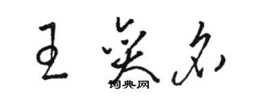 駱恆光王奕名草書個性簽名怎么寫