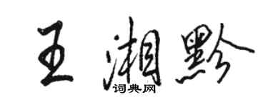 駱恆光王湘黔行書個性簽名怎么寫