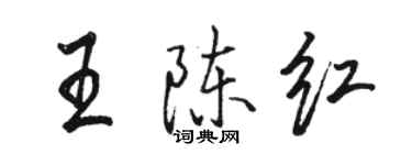 駱恆光王陳紅行書個性簽名怎么寫