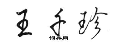 駱恆光王千珍行書個性簽名怎么寫