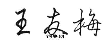 駱恆光王友梅行書個性簽名怎么寫