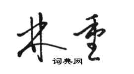 駱恆光林重草書個性簽名怎么寫