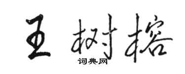 駱恆光王樹榕行書個性簽名怎么寫