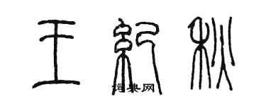 陳墨王紀秋篆書個性簽名怎么寫