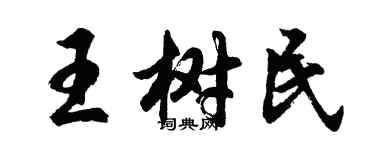 胡問遂王樹民行書個性簽名怎么寫