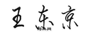 駱恆光王東京行書個性簽名怎么寫