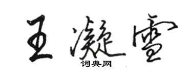 駱恆光王凝雪行書個性簽名怎么寫