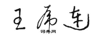 駱恆光王虎連草書個性簽名怎么寫