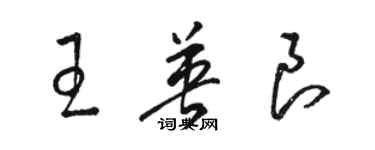 駱恆光王英良草書個性簽名怎么寫