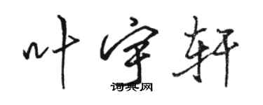 駱恆光葉宇軒行書個性簽名怎么寫