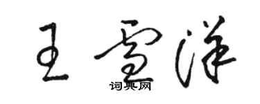 駱恆光王雪洋草書個性簽名怎么寫