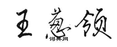 駱恆光王蔥領行書個性簽名怎么寫