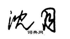 朱錫榮沈月草書個性簽名怎么寫