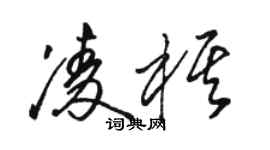 駱恆光凌棋草書個性簽名怎么寫