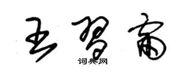 朱錫榮王習雷草書個性簽名怎么寫