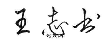 駱恆光王志書行書個性簽名怎么寫