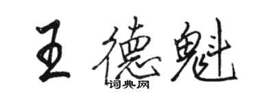 駱恆光王德魁行書個性簽名怎么寫