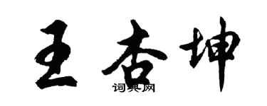 胡問遂王杏坤行書個性簽名怎么寫