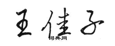 駱恆光王佳子行書個性簽名怎么寫