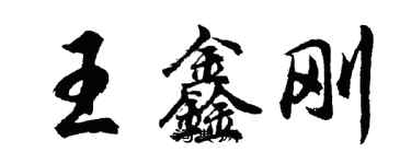 胡問遂王鑫剛行書個性簽名怎么寫