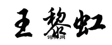 胡問遂王黎虹行書個性簽名怎么寫