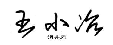 朱錫榮王小冶草書個性簽名怎么寫