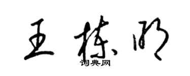 梁錦英王棟明草書個性簽名怎么寫