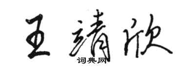 駱恆光王靖欣行書個性簽名怎么寫