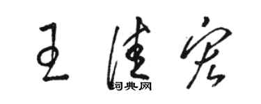 駱恆光王佳宏草書個性簽名怎么寫