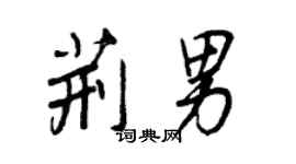 王正良荊男行書個性簽名怎么寫