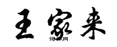 胡問遂王家來行書個性簽名怎么寫