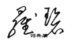 駱恆光羅碧草書個性簽名怎么寫