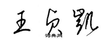 梁錦英王貞凱草書個性簽名怎么寫