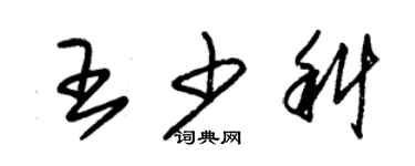 朱錫榮王少科草書個性簽名怎么寫