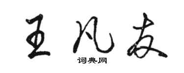 駱恆光王凡友行書個性簽名怎么寫