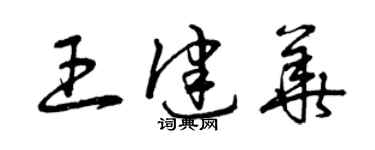 曾慶福王健華草書個性簽名怎么寫