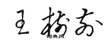 駱恆光王樹前草書個性簽名怎么寫