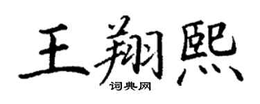 丁謙王翔熙楷書個性簽名怎么寫